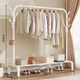 Yimo coat rack floor-standing vertical bedroom-specific clothes rack dormitory living room can be placed thick clothes drying rack seven-hook white