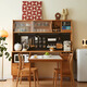 Shenbaoge Nordic solid wood sideboard integrated tea cabinet dining table high cabinet with hole board kitchen storage cabinet cabinet cherry wood whole cabinet 1.8 boxwood