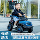 Children's electric car four-wheel remote control car with push rod baby toy car boys and girls can sit 1-3 years old stroller upgraded version red + push rod + guardrail + remote control + leather seat