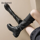 Daphne Maillard pile boots women's 2025 new boots high boots knight boots black 38