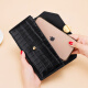 Cnoles women's wallet leather long multi-card slot wallet clutch bag large capacity card holder birthday gift for girlfriend and wife