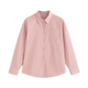 INMAN Simple Commuting Long Sleeve Shirt Women's 2025 Autumn Professional Versatile Embroidered Loose Stacking Shirt Top Lotus Pink-18538749 S