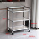 Shantou Lincun physiotherapy multi-layer storage rack trolley beauty salon special trolley eyelash salon dental instrument hand push tool trolley off-white three-layer extra large 62x35x82 thick square tube style