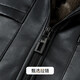 Rich PU leather imitation mink winter middle-aged men's thickened warm fur collar leather jacket men's imitation fur men's clothing
