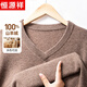 Hengyuanxiang cashmere sweater men's thick 100% pure cashmere winter new V-neck warm versatile sweater men's sweater