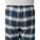 MUJI side seamless flannel pajamas men's home wear winter dark blue plaid 5A L