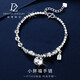 Duozun pt950 genuine platinum bracelet for female little fat lucky platinum bracelet new Chinese Valentine's Day birthday gift 15.15g/length 16.5-19cm adjustable