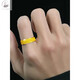 Keshan 18K sand surface ring men's 999 solid gold frosted ring fashionable simple gold tail ring live adjustable male
