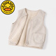 G.DUCKKIDS children's lamb velvet vest, boys and girls, infants, medium and large children, velvet vest, sleeveless jacket, inside and outside, off-white 80 cm, suitable for 70-80cm age 1-2