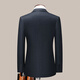 BOSS Spring and Autumn Wool Suit Men's 2024 New Wedding Slim Business Casual Striped Suit Jacket Gray - Two-piece Set L 175 suitable for 125-140 Jin Jin equals 0.5 kg