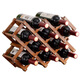 Tanbeiman red wine display rack red wine rack storage rack grid home installation-free wine rack ornaments small wine cabinet multiple bottles of wine desktop simple installation-free foldable primary color - three layers (thickened pure bamboo) 6 bottles