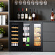 Senling Red Wine Cabinet Constant Temperature Wine Cabinet Four Temperature Zone Red Wine Cabinet Ultra-thin Embedded Intelligent Frequency Converter Large Capacity Household Tea, Liquor and Beverage Refrigeration and Preservation Cabinet Black Three Temperature Zones | Red Wine + Cigars + Tea + Beverages | 350 pieces, 36 bottles