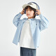 Duojia Boys' Shirts 2025 Spring and Autumn Versatile Casual Children's Breathable Cotton Long-Sleeved Medium and Large Children's Simple Korean Style Shirt Blue 120