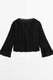Massimo Dutti discount upgrade 2025 women's French romantic zipper ruffled flowing blouse long sleeves 05160960 Black M (170/92A)
