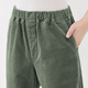 MUJI Women's Stretch Corduroy Lightweight Straight Pants Women's 25th Autumn Women's Clothing BE1Y5A5A Smoked Green L (165/70A)
