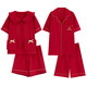 Pure cotton pajamas wedding newlyweds couple set red men's women's short-sleeved summer love couple's pajamas summer Z52012 couple XL male