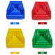 Qingzhai thickened oblique parts box shelf storage box combined plastic hardware screw box warehouse component box A1-blue (180*120*80mm)