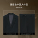 K-Boxing Men's Autumn and Winter Business Elegant Wool Blended Suit NSFN3347 Black 4XL