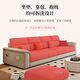 Dudumeijia fabric sofa living room 2025 new removable and washable sofa simple armrest storage cotton and linen sofa 528#