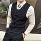Jingchen Green Fruit Collar Vest Men's Suit Wedding Groomsmen Groomsmen Suit Vest Vest Waist Double Breasted Suit Jacket Medium Gray_Single Vest 3XL_Recommended 165Jin Jin is equal to within 0.5kg