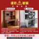 Solid wood desk student home study desk bedroom bookshelf integrated table bookcase drawer adult computer desk heightened cabinet door style high-grade gray 120*45*162 upgraded solid wood ecological board