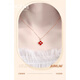 Lirokini necklace for women 18k gold four-leaf clover red agate pendant high-end niche jewelry birthday gift for girlfriend 18k gold four-leaf clover necklace brand gift box