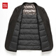 Red bean sheep wool + goose down men's suit autumn and winter warm plus plus size men's single suit woolen jacket black gray thick section M 170