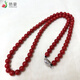 Yanhao Boutique Natural Coral Necklace Ox Blood Red Koscica Ball Necklace Collection Jewelry Gift 6.3-7