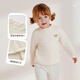 Rabbi children's top with velvet to keep warm for boys and girls, long-sleeved T-shirt, autumn and winter half turtleneck, brown 110