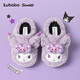 Daddy Pig Children's Cotton Slippers Girls' Home Indoor Warm Anti-Slip Soft Sole Sanrio Cartoon Big Children's Furry Slippers Purple 25