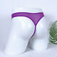 Men's sexy underwear U convex back hollow single thong transparent mesh thong nightclub men's JJ seamless T-pants purple one size fits all elastic waist 2 o'clock 0-2 o'clock 8 feet