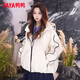 Yaya (YAYA) Sun Yingsha same style small snowflake down jacket for women 2025 winter new fashion outdoor sports and leisure jacket XJ dark blue M