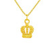 Chow Tai Fook Gold Pure Gold 999 Hollow Princess Crown Pendant Pure Gold Necklace Women's Clavicle Chain Valentine's Day Gift Pure Gold King with S925 Chain