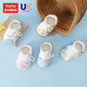 Tutu Dawen baby shoes 0-6-12 months to 1 year old, spring and autumn all-season models for boys and girls, pre-toddler shoes, soft-soled foot covers, rabbit pink (type A cotton lining), inner length 12cm (recommended for 0-12 months)