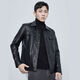 Men's Retro Leather Jacket 2025 Spring and Autumn New Korean Style Leather Jacket PU Leather Simulated Leather Motorcycle Jacket Casual Trend Black No Velvet 3XL 3XL Recommended Size 145-160Jin Jin is equal to 0.5 kg