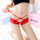 Sexy Thin Band Sexy Underwear Women's New 2024 Low Waist Pure Desire Girl Raw Thong Pants with Bow Embroidery - Black M80-120Jin Jin is equal to 0.5 kg