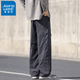 Jeanswest Casual Pants Men's Autumn and Winter American Long Pants Functional Overalls Loose Men's Pants Straight Leg Pants Wide Leg Sports Pants K012 Dark Gray 2XL (34-35 Size) Weight 150-165Jin Jin is equal to 0.5 kg