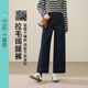 ESE-Y velvet nine-point wide-brim straight jeans for women 2025 winter new wide-leg pants dark blue 29