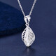 CHINA GOLD platinum pt950 double leaf pendant women's necklace Valentine's Day gift about 1.39g