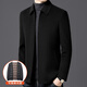JINBA Wool Woolen Jacket Coat Men's Short Autumn and Winter Clothing Thickened Lapel Middle-aged Men's Woolen Men's Clothing Khaki M