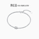 Trendy Acer PT950 platinum bracelet for women with sparkling poppy beads birthday gift pricing, Platinum Ya waist, about 4.55g