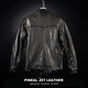 PJL Spring New Top Layer Sheepskin Men's Ready-to-Wear Heavy Washed Retro Distressed Lapel Single Leather Three Pocket Hunting Suit Dark Brown S (125Jin Jin is equal to less than 0.5kg)
