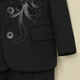 Carrot beibei children's dress boy host piano stage performance dress flower girl birthday suit black three-piece suit 150