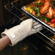 Raft core German insulated gloves kitchen extended household non-slip thickened baking tools microwave oven anti-scalding gloves insulated baking gloves-1 piece (length 23*width 12cm)