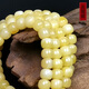 Amber style, one object, one picture, one certificate, 108 beeswax bracelets, natural amber, men and women, white flower beeswax bucket beads, bracelet, 17.58g, 5*6mm