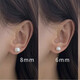 Fashion high-gloss pearl earrings for women Large pearl elegant women's earrings 6mm