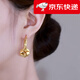 Fat Donglai's same style 18k gold plated small earrings 18K gold European and American metal style earrings earrings earrings earrings stud earrings 166 metal style earrings