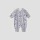 Bali Piggy Baby Clothes Spring and Autumn Category A Pure Cotton Newborn Baby Clothes Autumn Baby Pajamas Newborn Jumpsuit Penguin Eggplant 80cm