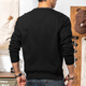 Lupan Black 350g Heavyweight Henley Collar Sweatshirt Men's 2025 Spring American Retro Henley Shirt Bottoming Long Sleeve Black M