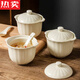 MZXM Japan imported quality bird's nest stew pot water-proof stew household ceramic stew pot with lid soup cup for one person steamed egg custard Rhine stew pot 497 with spoon